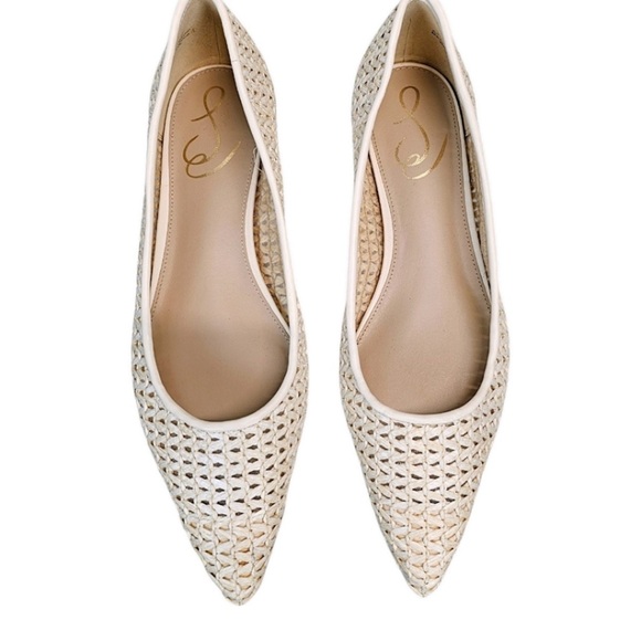 Sam Edelman Cream Woven Flats Size 8 - Picture 2 of 7